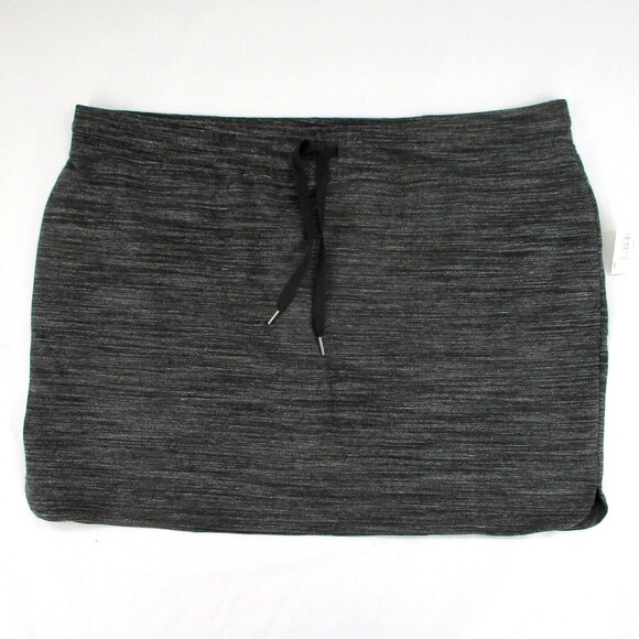 XXL Daily Ritual Womens Terry Cotton Modal Drawstring Sweatshirt Skirt Charcoal - Picture 5 of 6